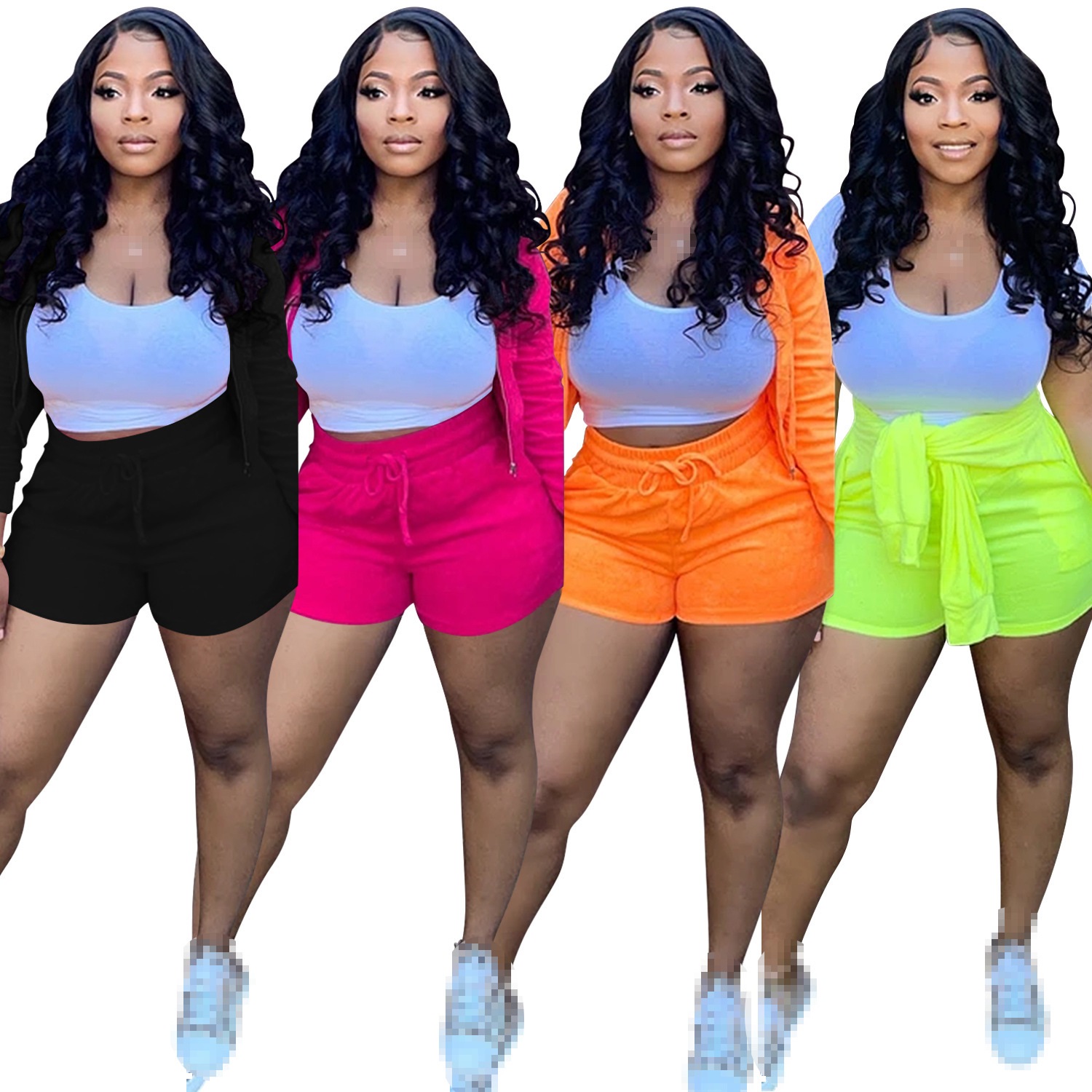 shorts sets 3 piece set women  - Summer Clothing Wholesale ulasan dan harga
