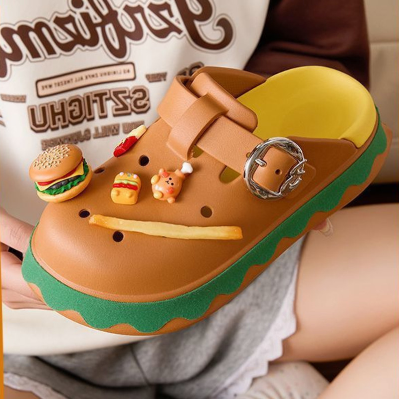 Funny Hamburger Summer Slipper - Summer Clothing Wraps ulasan dan harga