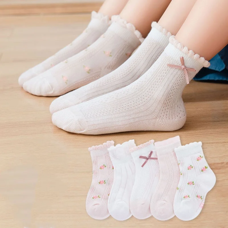 Kids Socks 5 Pairs/Lot Spring  - Summer Clothing Baby Girl ulasan dan harga