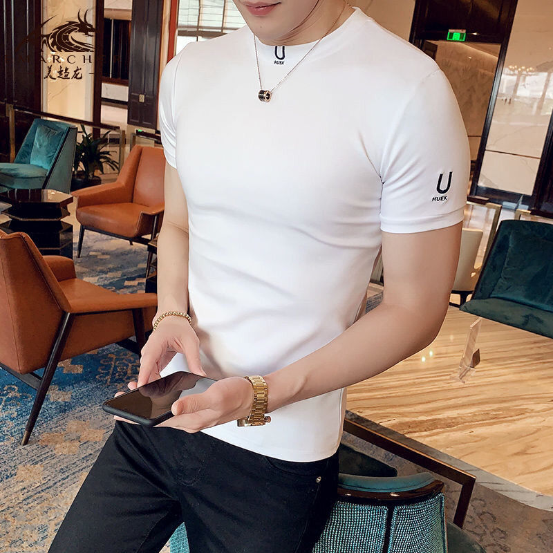 Black T Shirt for Men Plain Cl - Summer Clothing Wholesale ulasan dan harga