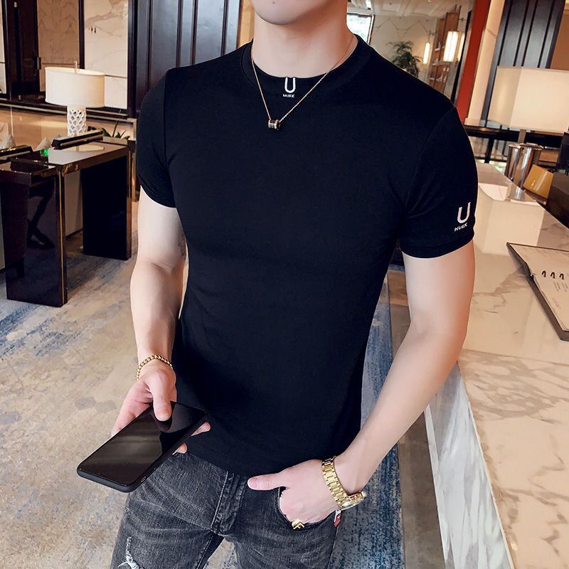 Black T Shirt for Men Plain Cl - Summer Clothing Wholesale ulasan dan harga