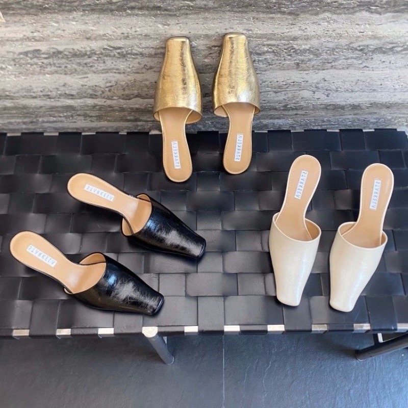 New Style Square Toe Slippers  - Summer Clothing Stores ulasan dan harga