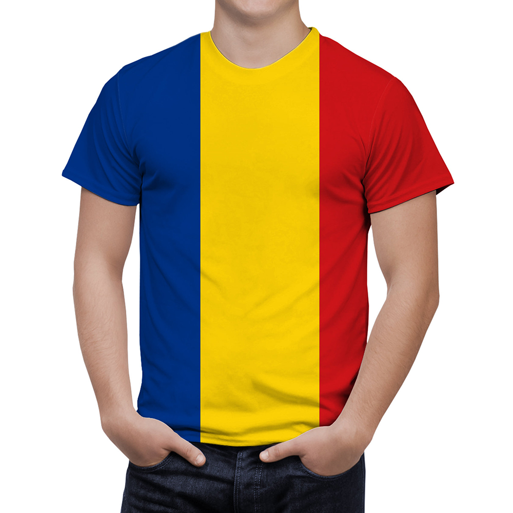 Romania Flag Graphic T Shirt f - Summer Clothing Wholesale ulasan dan harga