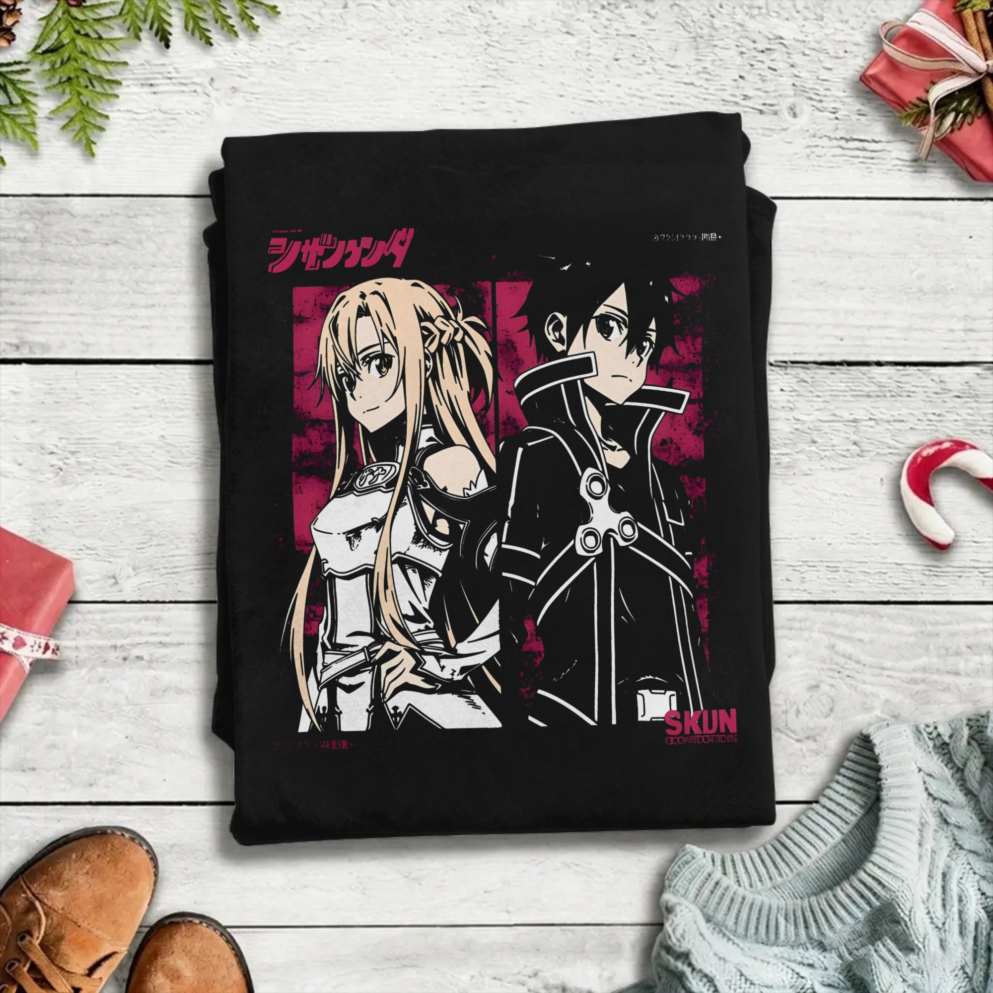 kirito and asuna Cotton T-Shir - Summer Clothing Wholesale ulasan dan harga